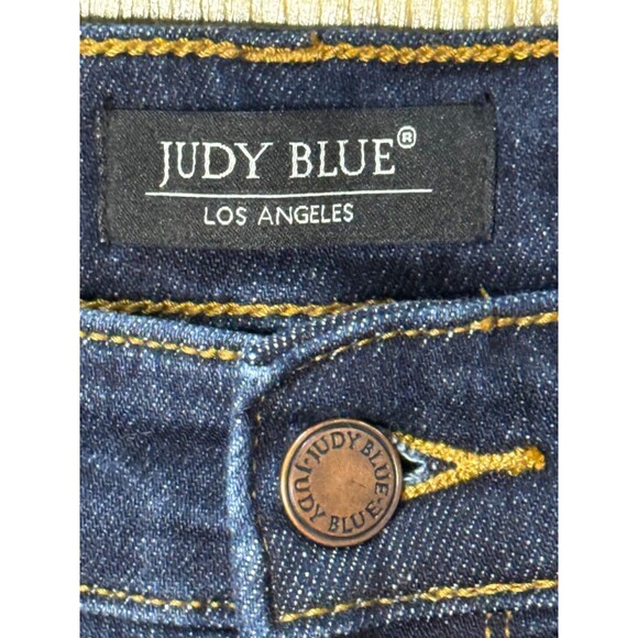 Judy Blue Womens 9 / 29 High Waist Cropped Wide Leg Jeans  Dark Stretch JB82517 - Picture 5 of 8